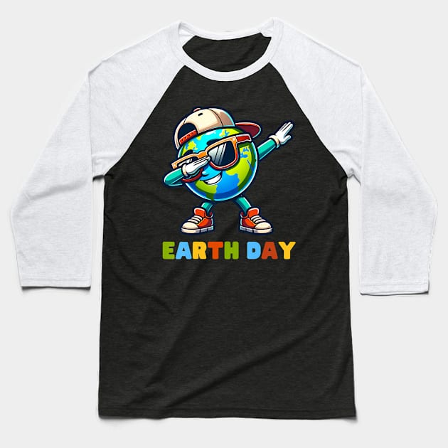 Earth Day 2024 Funny Earth Day Kids Toddler Girls Boys Dab Baseball T-Shirt by Zu Zu Xi Xi